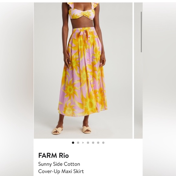 FARM RIO Cotton Maxi skirt sz medium - Picture 4 of 4